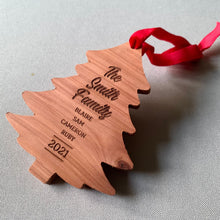 Load image into Gallery viewer, Family Tree Custom Cedar Ornament
