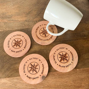 Custom Cedar Coasters