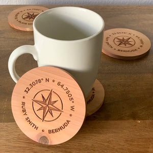 Custom Cedar Coasters