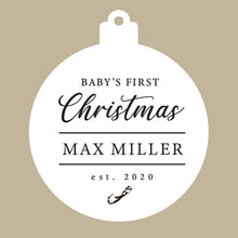 Load image into Gallery viewer, Baby&#39;s 1st Custom Cedar Ornament
