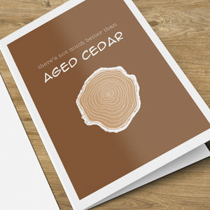 Aged Cedar Birthday Card