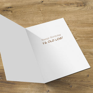 Aged Cedar Birthday Card