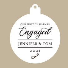 Load image into Gallery viewer, 1st Engaged Christmas Cedar Ornament
