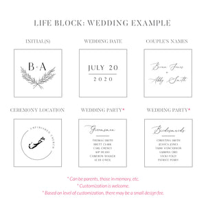 Custom Wedding Block