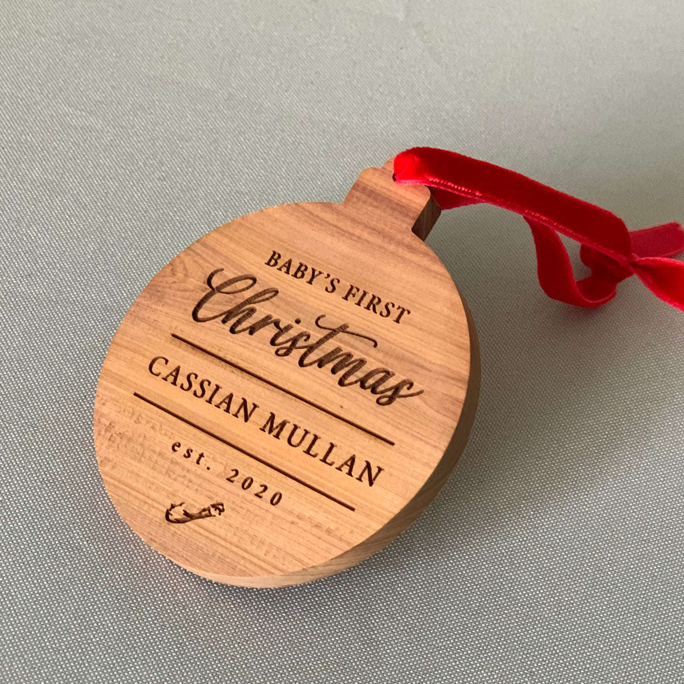 Baby's 1st Custom Cedar Ornament