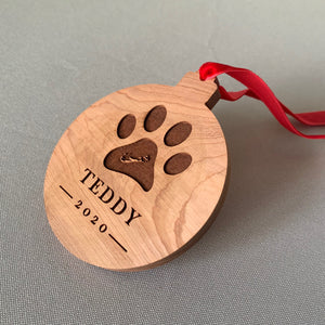 Dog Custom Cedar Ornament