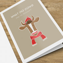 Load image into Gallery viewer, Brrr...Moo, Duh. Christmas Card
