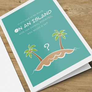 Stuck On An Island Card